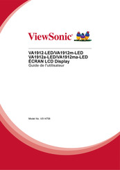 ViewSonic VA1912m-LED Guide De L'utilisateur