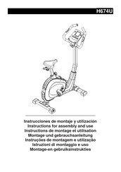 BH FITNESS H674U Instructions De Montage Et Utilisation