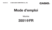 Casio 3551 Mode D'emploi