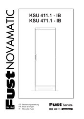 Fust NOVAMATIC KSU 411.1-IB Mode D'emploi