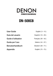 Denon Professional DN-500GB Guide D'utilisation