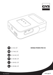 GYS NOMAD POWER PRO 45 Manuel D'utilisation