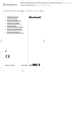 Einhell DRS 200/2 Mode D'emploi D'origine
