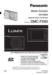Panasonic LUMIX DMC-FX60 Mode D'emploi De Base