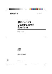 Sony MHC-DX80 Mode D'emploi