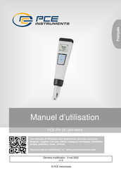 PCE Instruments PCE-PH 25 Manuel D'utilisation