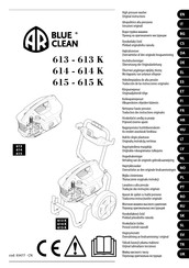 AR Blue Clean 615 Traduction Des Instructions Originales