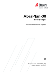 Struers AbraPlan-30 Mode D'emploi