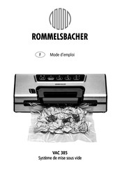 Rommelsbacher VAC 385 Mode D'emploi