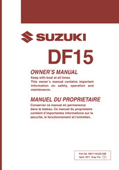 Suzuki DF15 Manuel Du Propriétaire