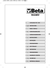 Beta 1934BV Mode D'emploi