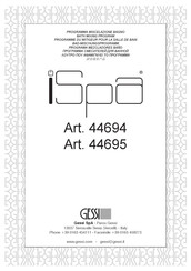 Gessi iSpa 44695 Fiche Technique De Pre-Installation