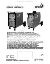 Oerlikon CITOLINE 3000T Instructions De Sécurité, D'emploi Et D'entretien