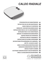 Olimpia splendid CALDO RADIALE Mode D'emploi Et D'entretien