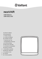 Vaillant recoVAIR VAR 60/2 D Notice D'emploi