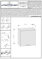 WASHTOWER WSHS60-61 Notice De Montage