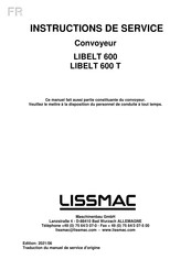 Lissmac LIBELT 600 Instructions De Service