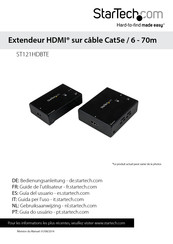 StarTech.com ST121HDBTE Guide De L'utilisateur