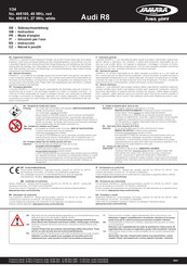 Jamara Audi R8 Mode D'emploi