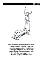 BH FITNESS G2336RF Instructions De Montage Et Utilisation