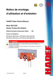 HADEF 29/12-EX Série Notice De Montage, D'utilisation Et D'entretien