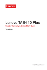 Lenovo TB-X704F Guide De Démarrage Rapide