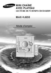 Samsung MAX-VJ650 Mode D'emploi