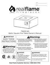 RealFlame Baltic T9620 NG Manuel D'utilisation