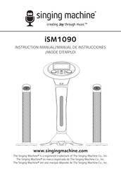 Singing Machine iSM1090 Mode D'emploi