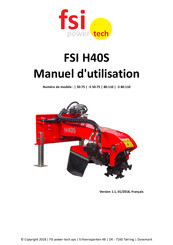 FSI power-tech H40S 50-75 Manuel D'utilisation