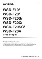 Casio WSD-F20S Mode D'emploi