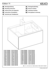 KEUCO Edition 11 31241 0100 Serie Instructions D'installation