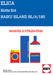 Elica HAIKU ISLAND BL/A/180 Prescriptions De Montage Et Mode D'emploi