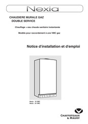 Chaffoteaux & Maury Nexia 18 VMC Notice D'installation Et D'emploi