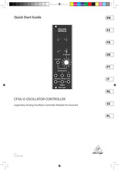 Behringer CP3A-O Oscillator Controller Guide De Démarrage Rapide