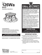 Whittier Wood Furniture 126Wa Stool Instructions D'assemblage