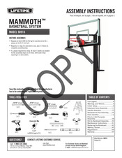Lifetime MAMMOTH 90916 Instructions D'assemblage