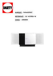 Panasonic 3450554 Mode D'emploi