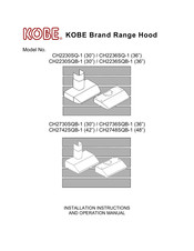 Kobe Range Hoods CH2236SQ-1 Instructions D'installation Et D'opération