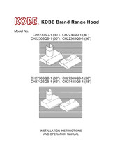 Kobe Range Hoods CH2230SQ-1 Instructions D'installation Et D'opération