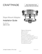 Craftmade SMA180 Guide D'installation