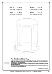 Walker Edison CLDK18S Instructions De Montage