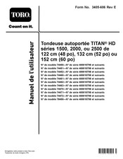 Toro TITAN HD 2500 Serie Manuel De L'utilisateur