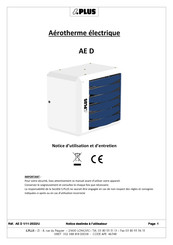 S. Plus AE 40 D Notice D'utilisation Et D'entretien