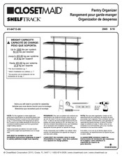 Emerson ClosetMaid SHELFTRACK 2845 Mode D'emploi