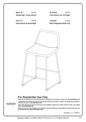 Walker Edison CHL26GY Instructions De Montage