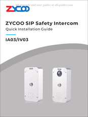 Zycoo IA03 Guide D'installation Rapide