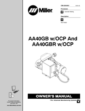 Miller AA-40GB W/OCP LEFT W/CE Manuel De L'utilisateur