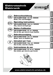 Elektrotechnik Schabus Gas Alarm GX-B2 Notice D'utilisation