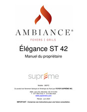 SUPREME Ambiance Elegance ST 42 Manuel Du Propriétaire